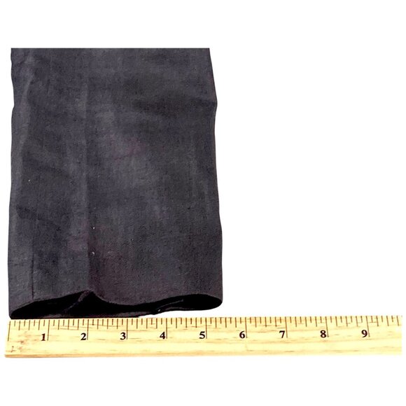 Charter Club Jacket Womens 12 Black Linen Blazer Boss Career Minimalist 80s VTG - Picture 14 of 16